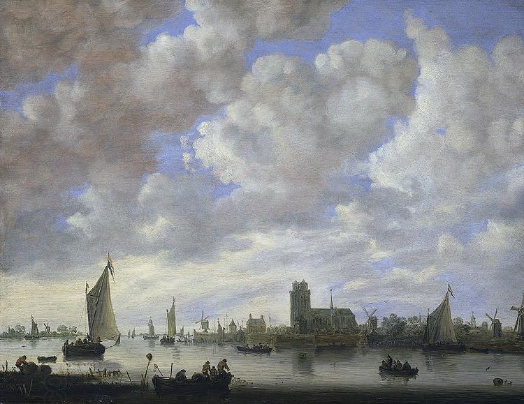 Jan van  Goyen View of the Merwede off Dordrecht China oil painting art